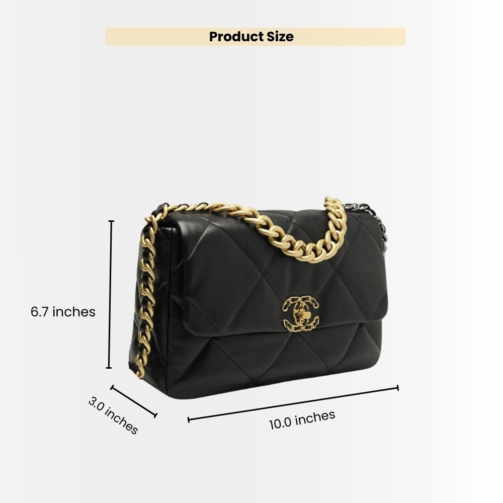 Chanel 19 Small Flap Bag Black 25cm