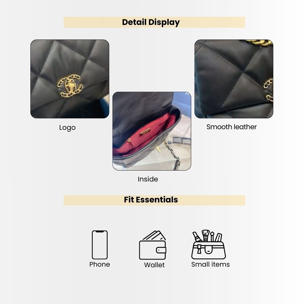 Chanel 19 Small Flap Bag Black 25cm