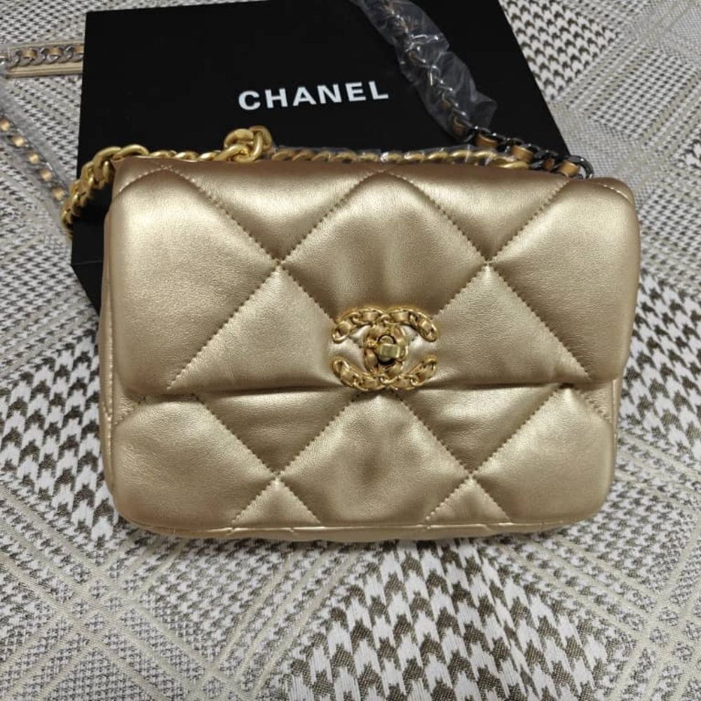 Chanel 19 Small Flap Bag Gold 25cm