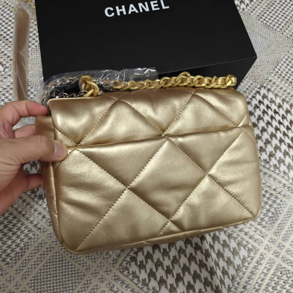 Chanel 19 Small Flap Bag Gold 25cm