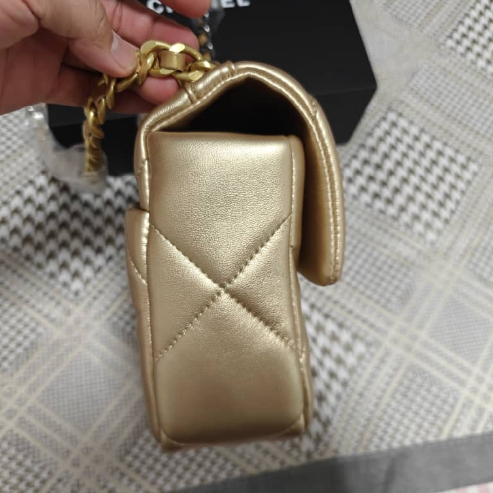 Chanel 19 Small Flap Bag Gold 25cm