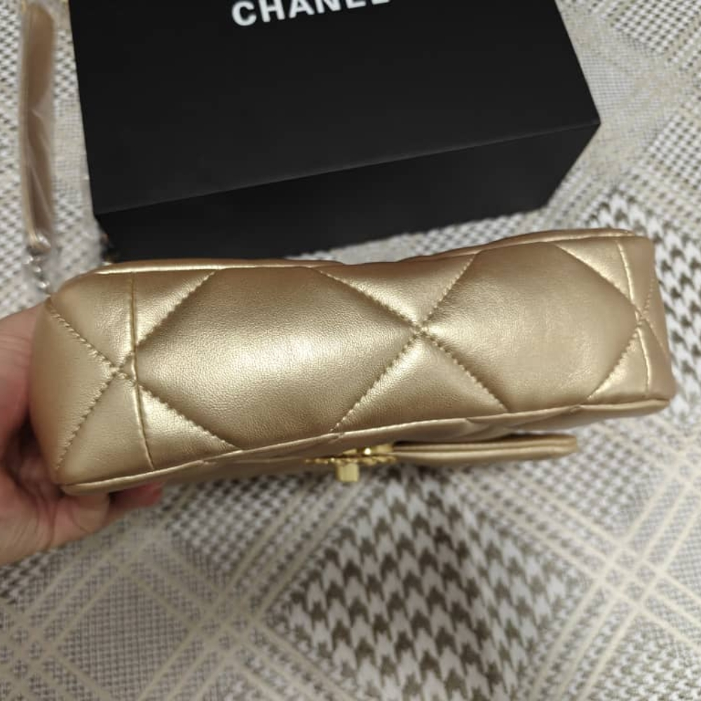Chanel 19 Small Flap Bag Gold 25cm