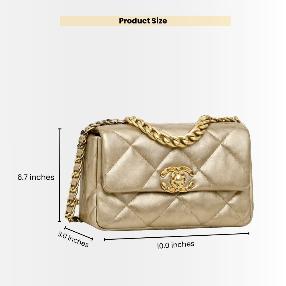 Chanel 19 Small Flap Bag Gold 25cm