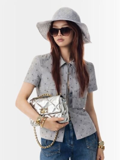 Chanel 19 Small Flap Bag Metallic Silver 25cm