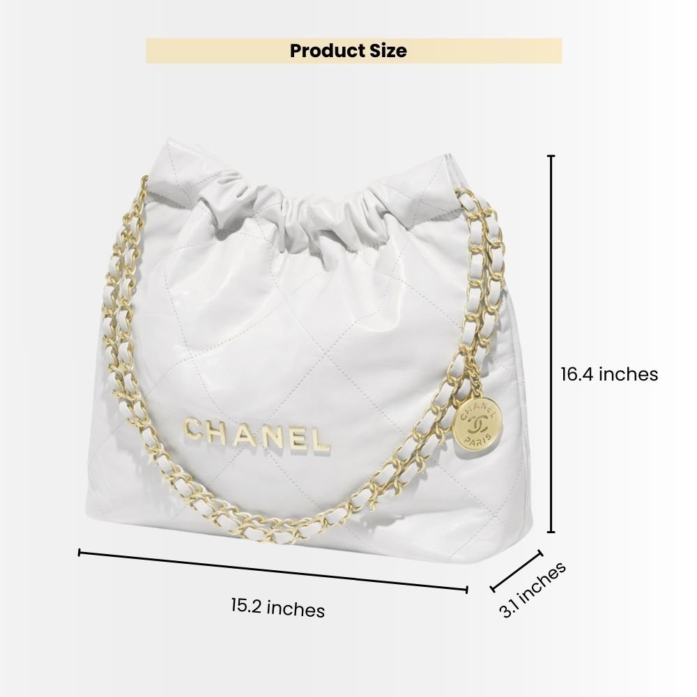 Chanel 22 Maxi Handbag White 42Cm AS3261