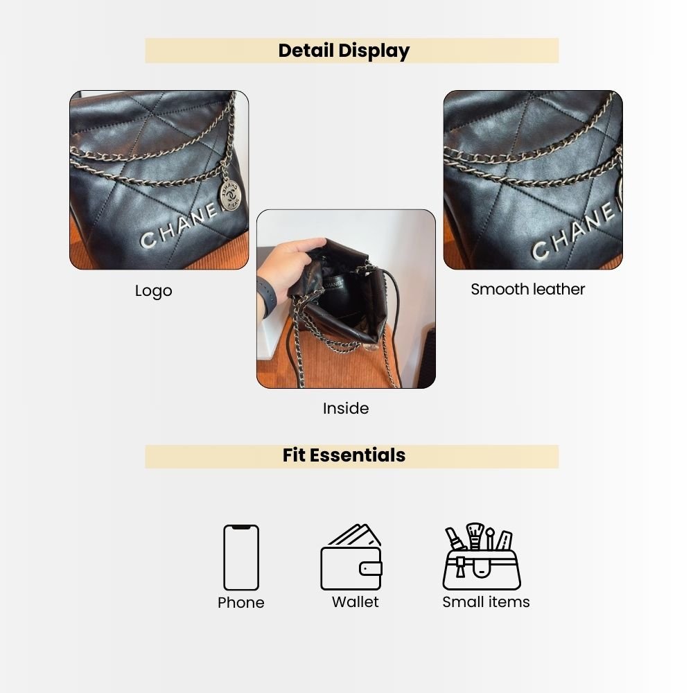Chanel 22 Mini Handbag Black 22Cm