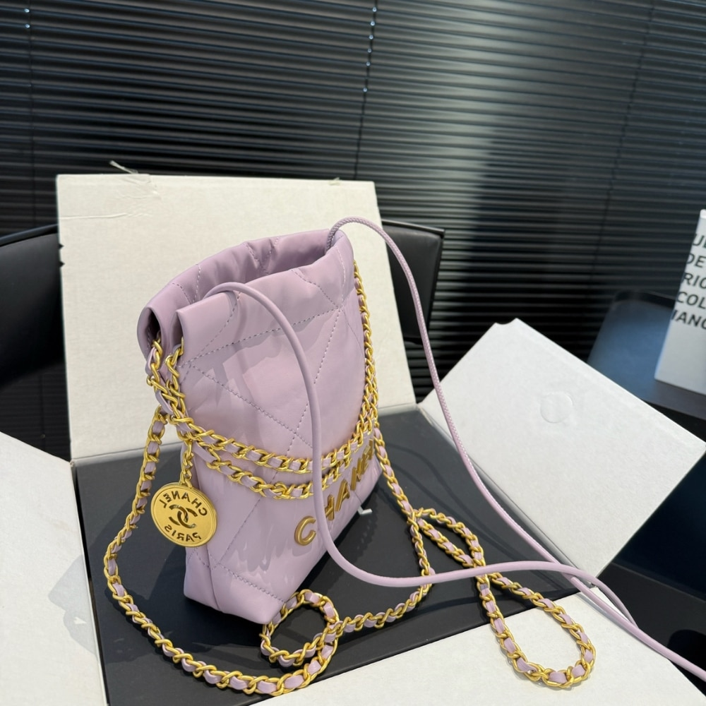 Chanel 22 Mini Handbag Purple 22Cm