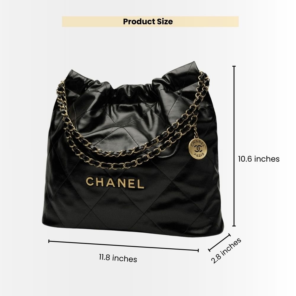 Chanel 22 Small Handbag Black 30cm AS3260 B08037 94305