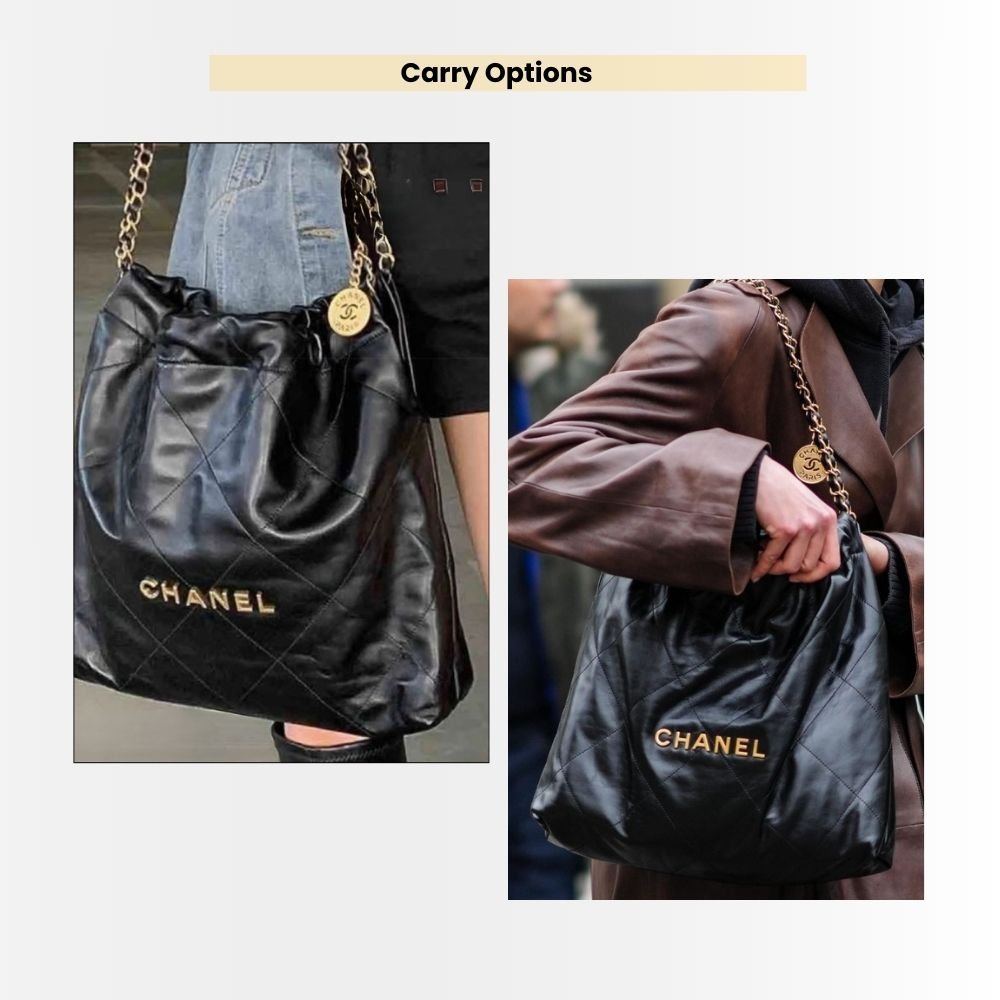 Chanel 22 Small Handbag Black 30cm AS3260 B08037 94305