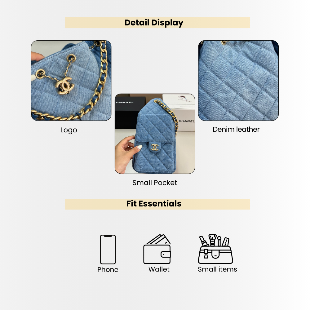 Chanel 25 Small Handbag Denim Blue 26Cm AS5293 B20603 U0475