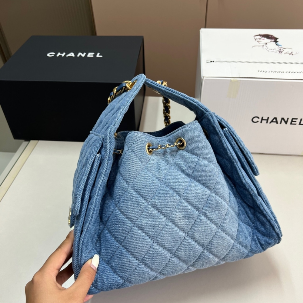 Chanel 25 Small Handbag Denim Blue 26Cm AS5293 B20603 U0475
