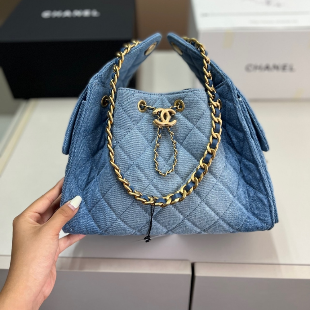 Chanel 25 Small Handbag Denim Blue 26Cm AS5293 B20603 U0475