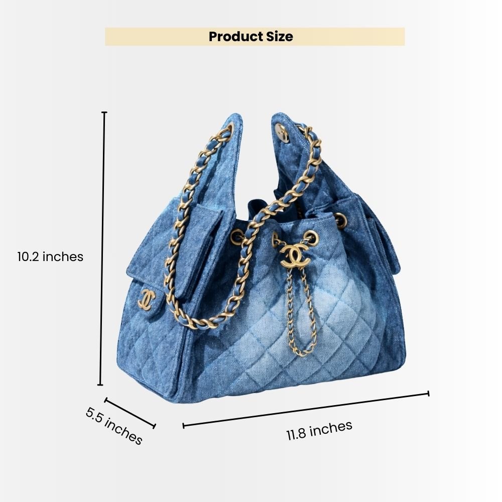 Chanel 25 Small Handbag Denim Blue 26Cm AS5293 B20603 U0475