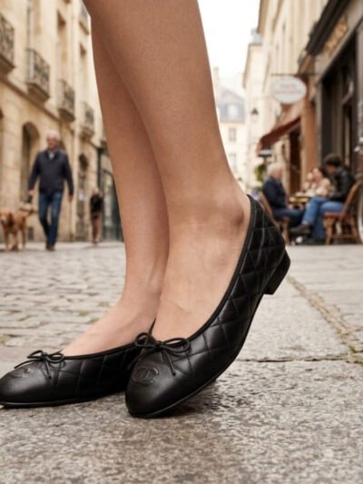 Chanel Ballerina Flats Black G26250 X01725 94305