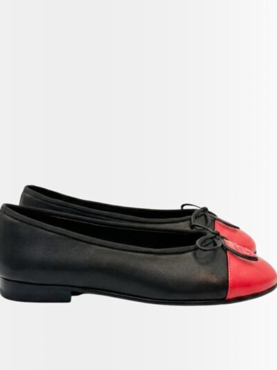 Chanel Ballet Flats Black And Red