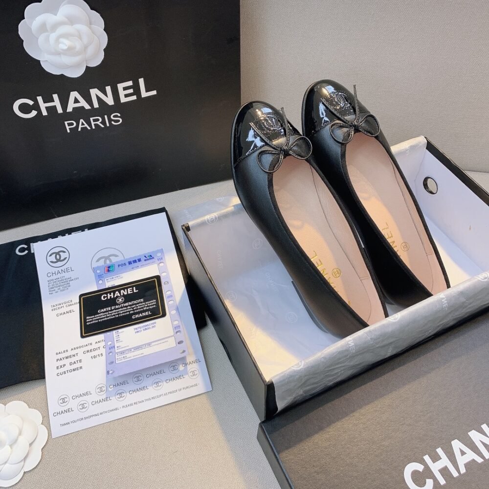 Chanel Ballet Flats Black G02819 Y01552 94305