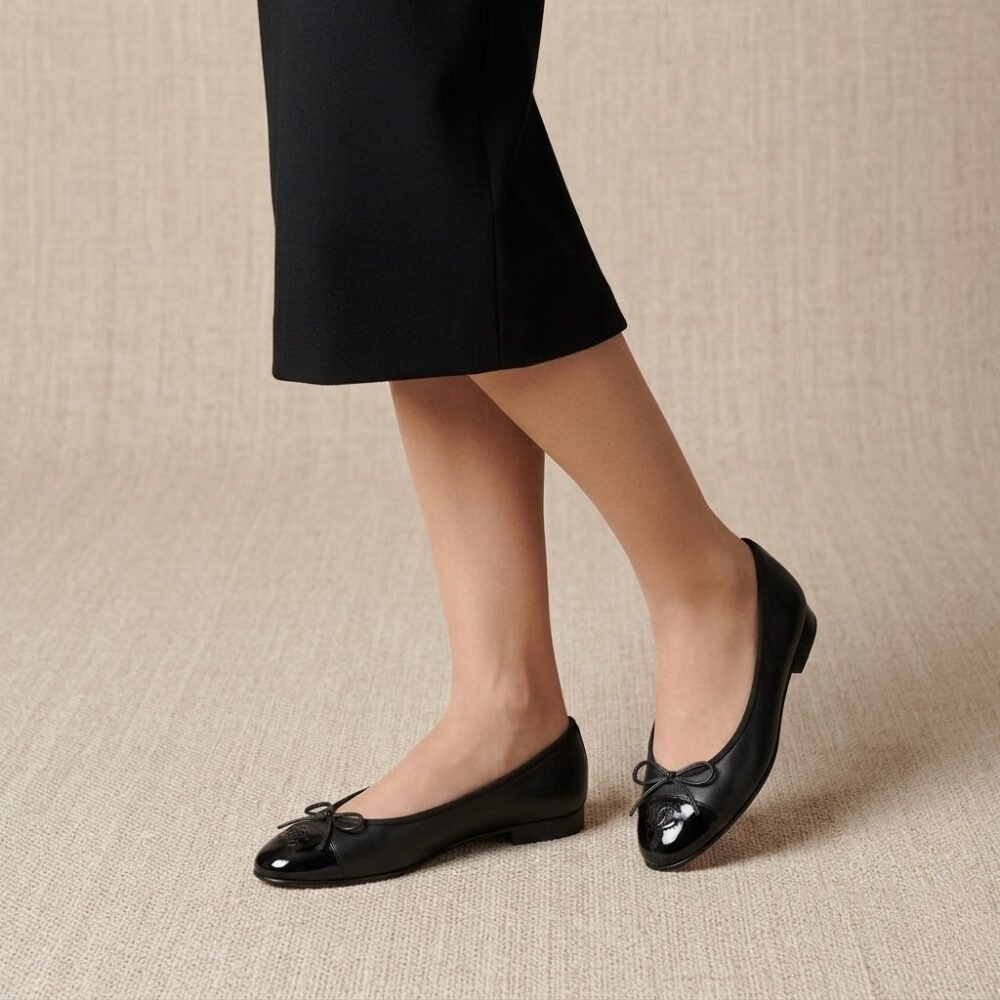 Chanel Ballet Flats Black G02819 Y01552 94305