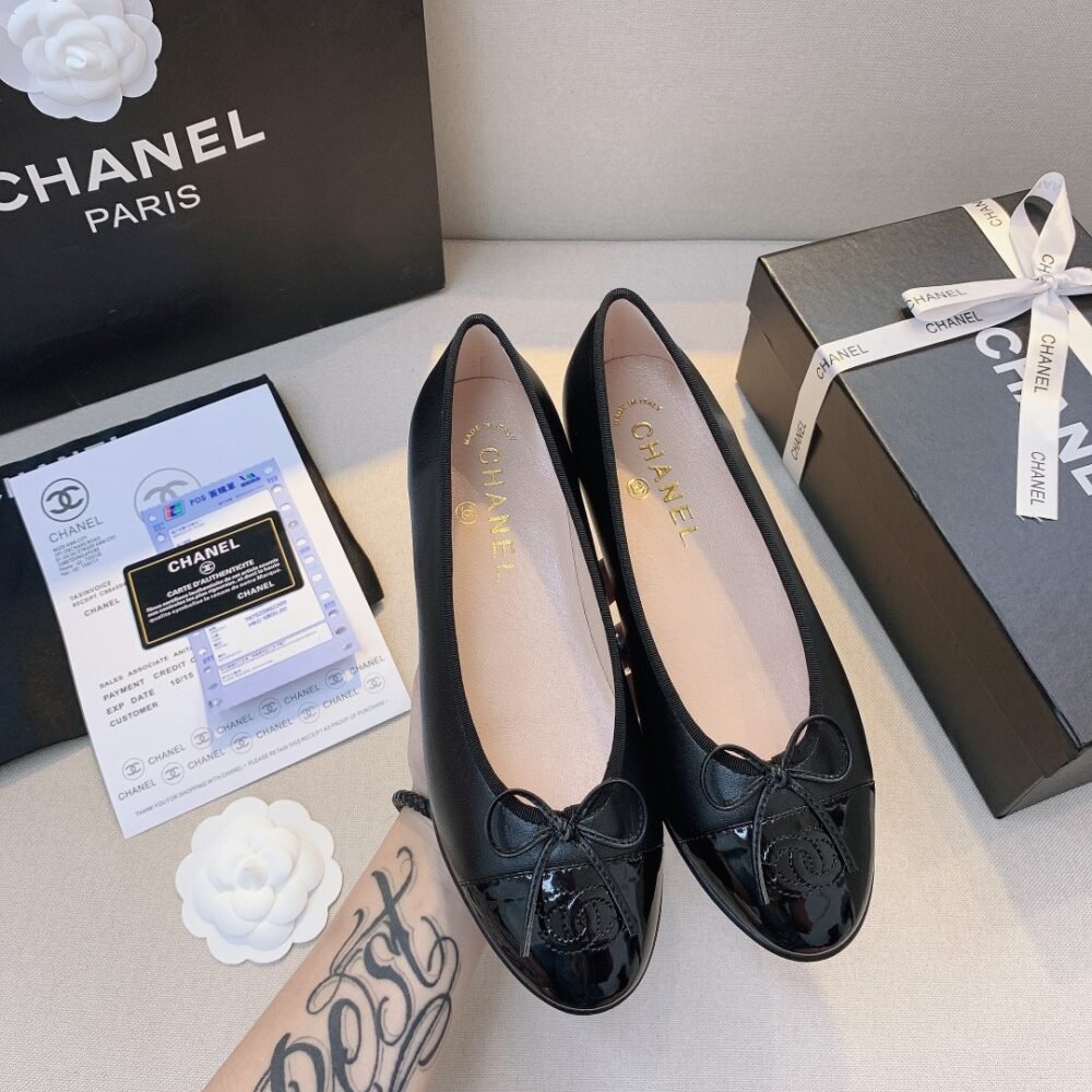 Chanel Ballet Flats Black G02819 Y01552 94305
