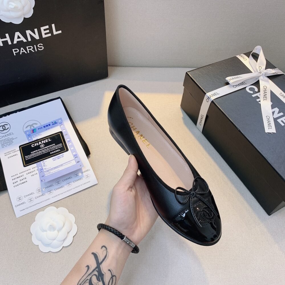 Chanel Ballet Flats Black G02819 Y01552 94305