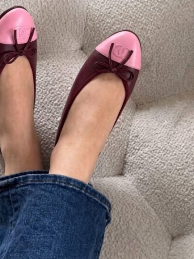 Chanel Ballet Flats Light Burgundy And Pink G02819 X01000 U9349
