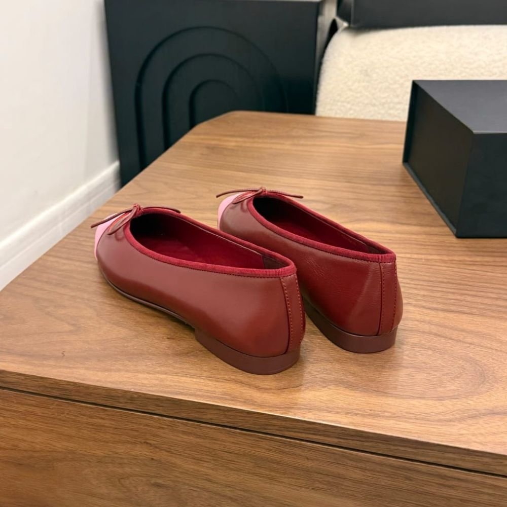 Chanel Ballet Flats Light Burgundy And Pink G02819 X01000 U9349