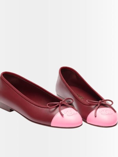 Chanel Ballet Flats Light Burgundy And Pink G02819 X01000 U9349