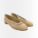 Chanel Ballet Flats Raffia Beige G46352 B19806 NAFBC