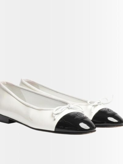 Chanel Ballet Flats White Black