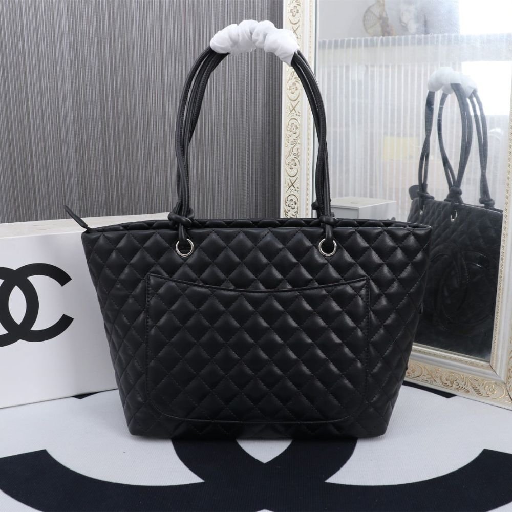 Chanel Cambon Line Large Tote Bag In Black 41Cm A25169