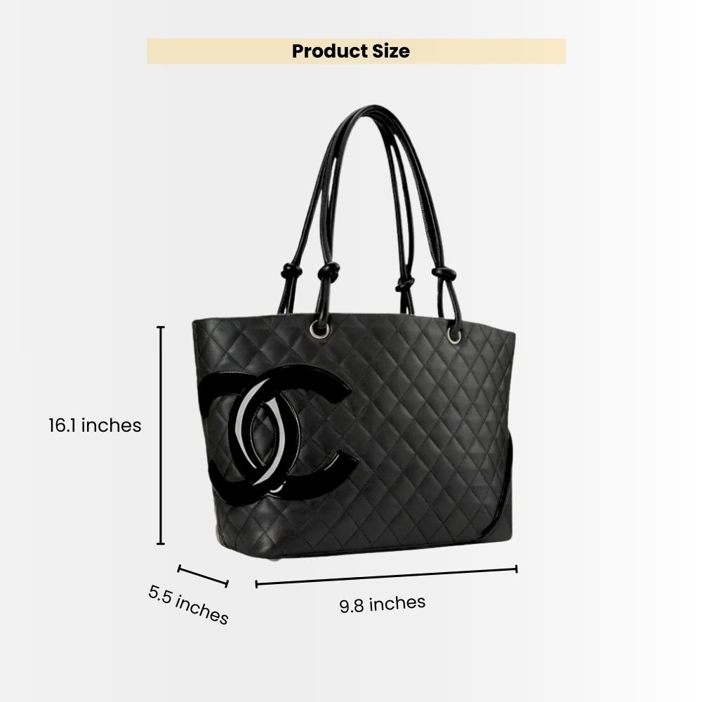 Chanel Cambon Line Large Tote Bag In Black 41Cm A25169