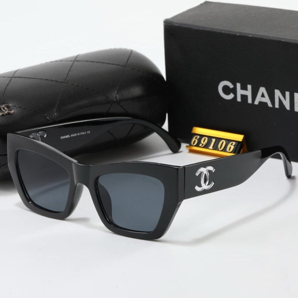 Chanel Cat Eye Sunglasses Acetate And Nylon Black