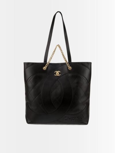 Chanel CC Caviar Shopping Bag Black 37Cm