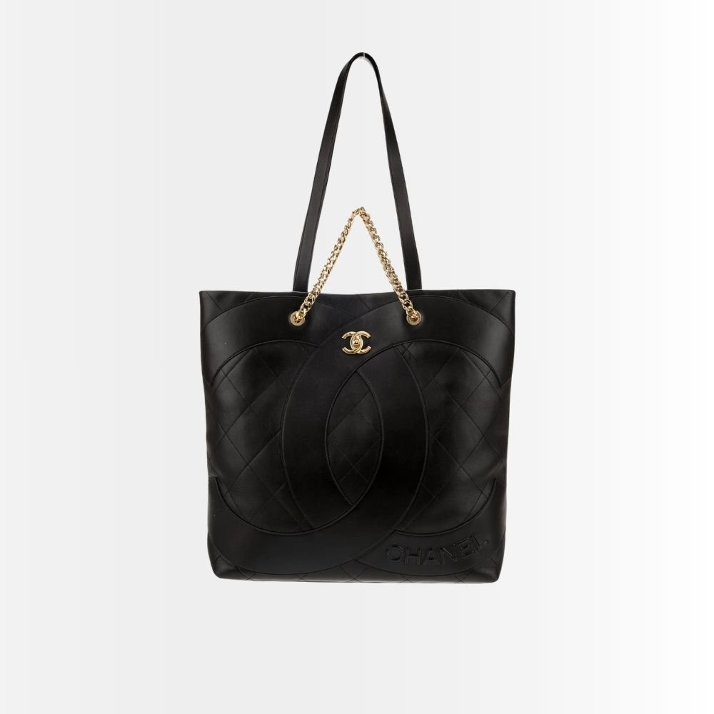 Chanel CC Caviar Shopping Bag Black 37Cm