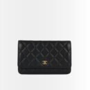 Chanel CC Classic Flap Wallet On Chain Quilted Leather Black 20Cm AP4241 Y01480 C3906