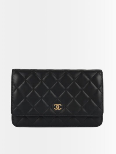 Chanel CC Classic Flap Wallet On Chain Quilted Leather Black 20Cm AP4241 Y01480 C3906