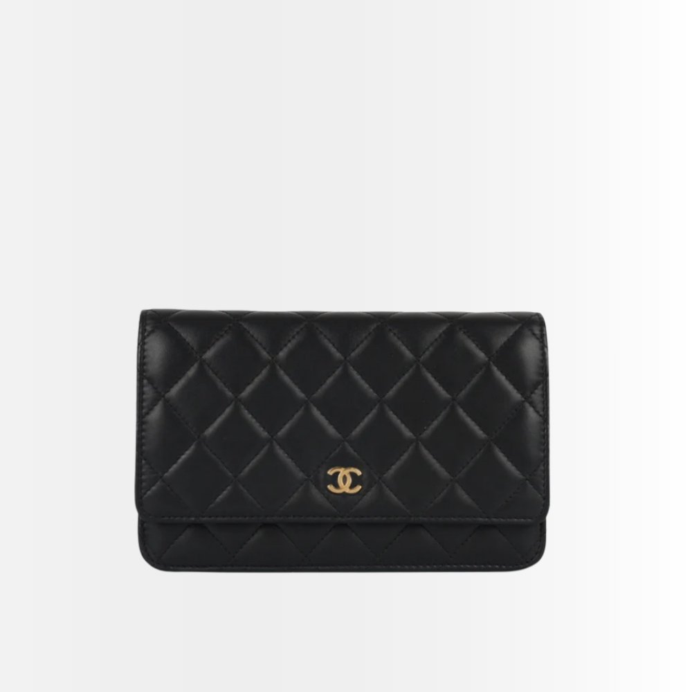 Chanel CC Classic Flap Wallet On Chain Quilted Leather Black 20Cm AP4241 Y01480 C3906