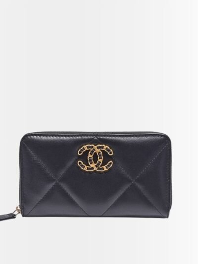 Chanel CC Red Black Wallet 16Cm