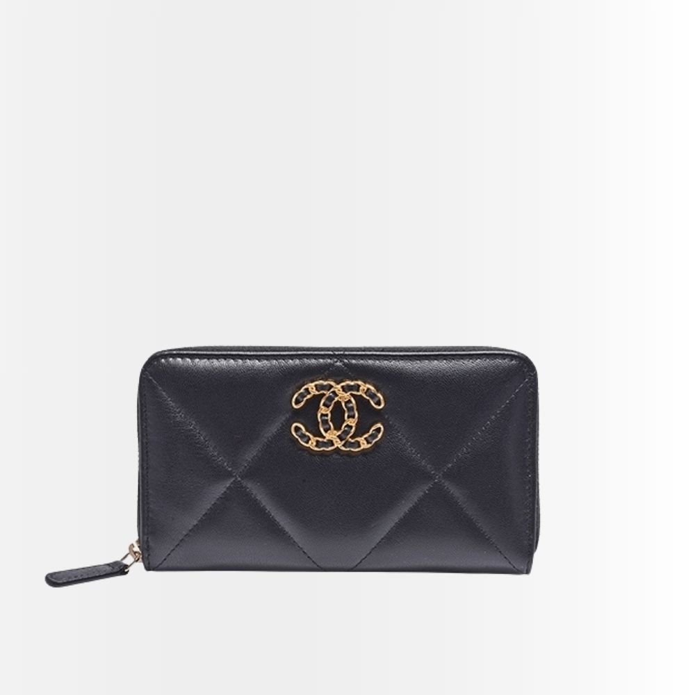 Chanel CC Red Black Wallet 16Cm