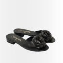 Chanel CC Slide With Camellia In Black G45499 X01000 94305