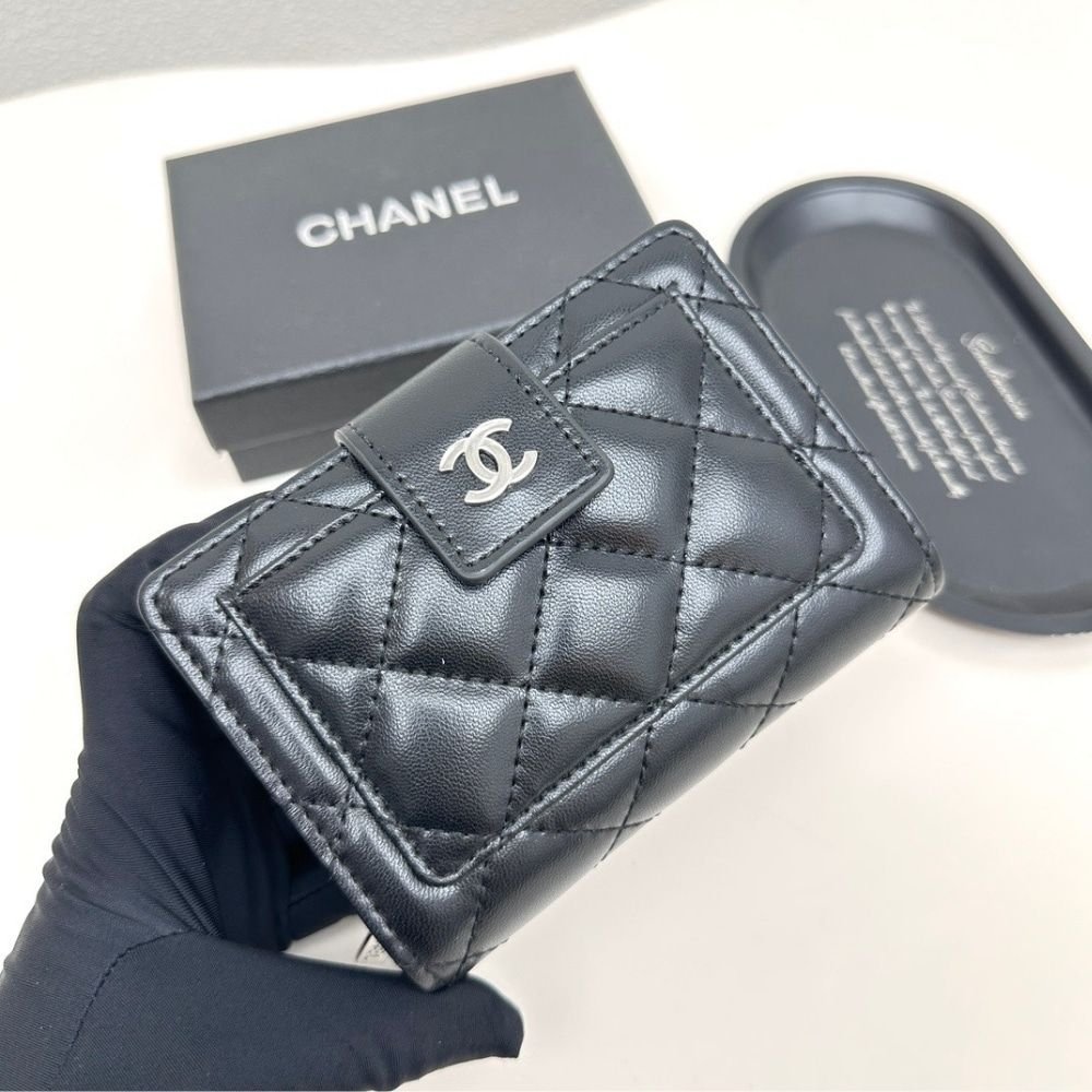 Chanel CC Small Wallet Black 11Cm