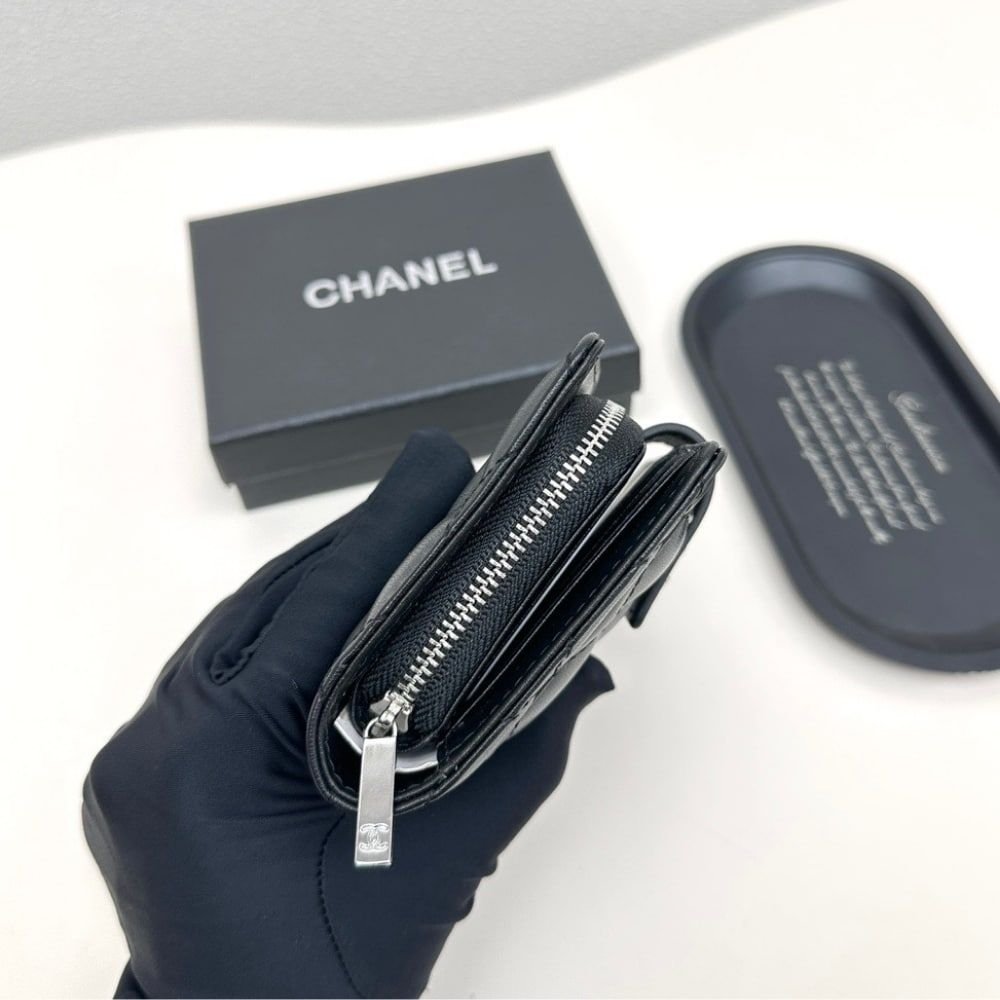Chanel CC Small Wallet Black 11Cm