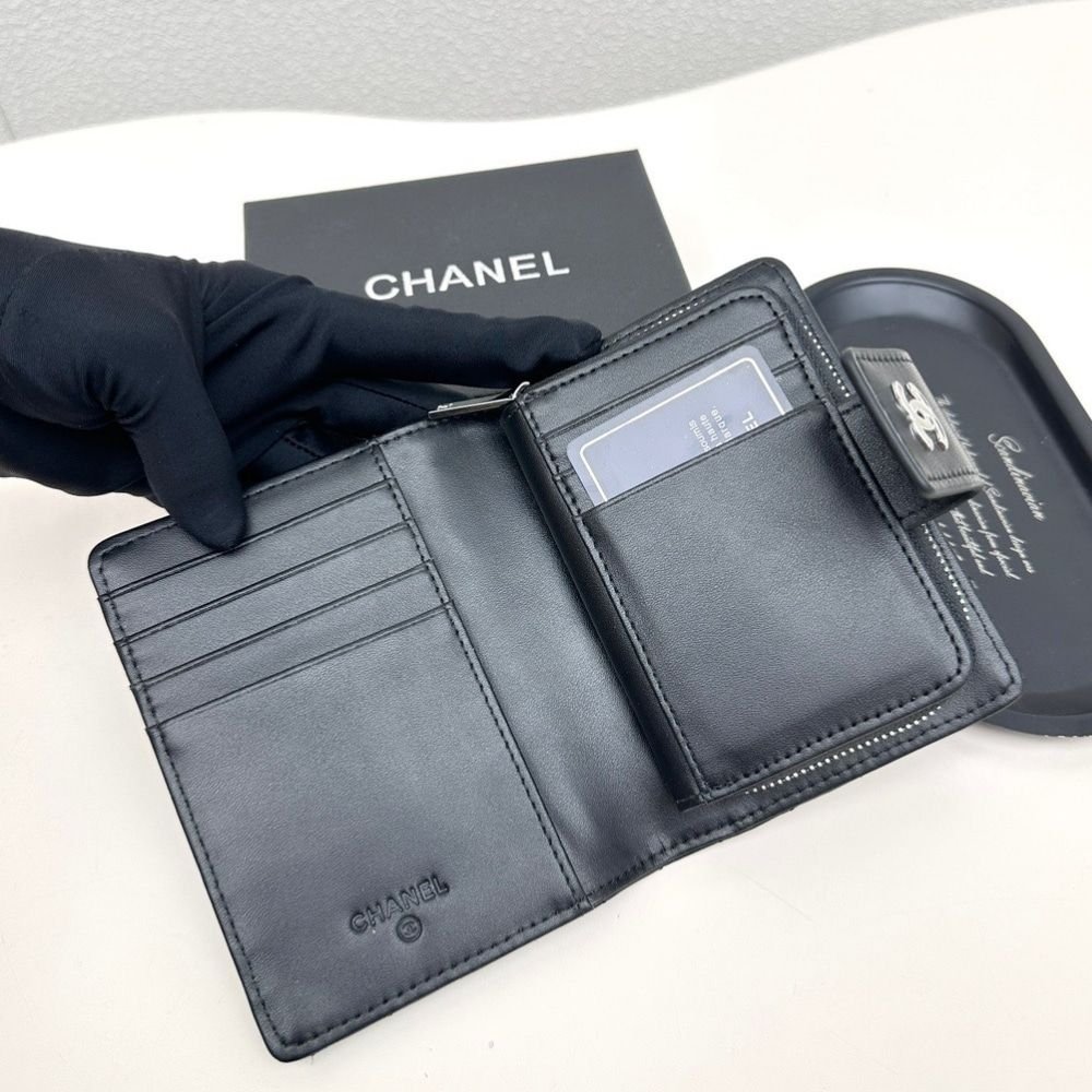 Chanel CC Small Wallet Black 11Cm
