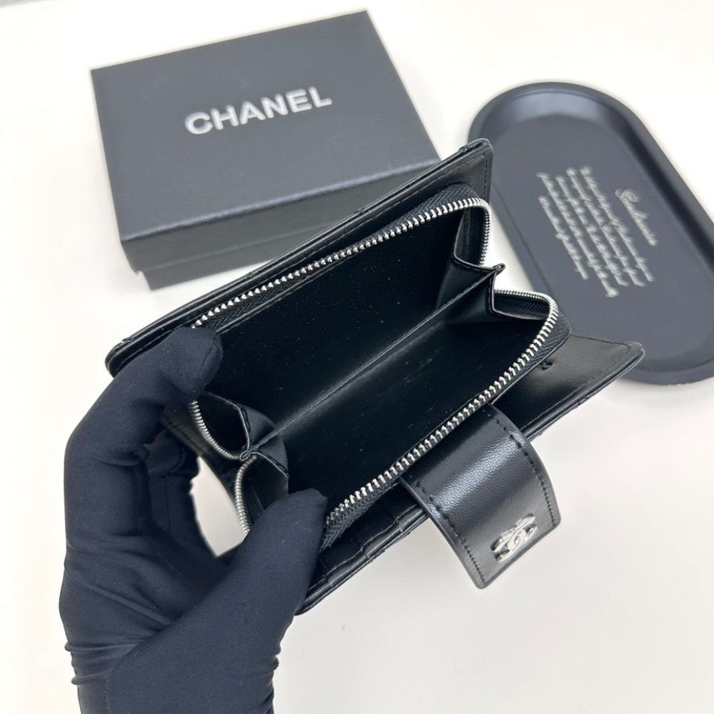 Chanel CC Small Wallet Black 11Cm