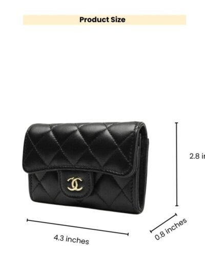 Chanel Classic Card Holder Full Grain Leather Black With Gold Hardware 11Cm AP0214 Y01295 C3906