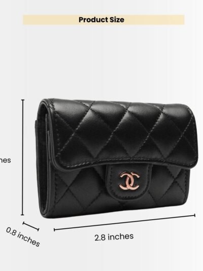 Chanel Classic Card Holder Grain Leather Black With Gold Hardware 11Cm AP0214 Y01864 C3906