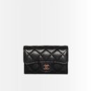 Chanel Classic Card Holder Grain Leather Black With Gold Hardware 11Cm AP0214 Y01864 C3906
