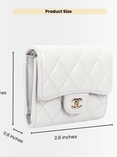 Chanel Classic Card Holder Wallet White 11Cm AP0214 B10583 10601