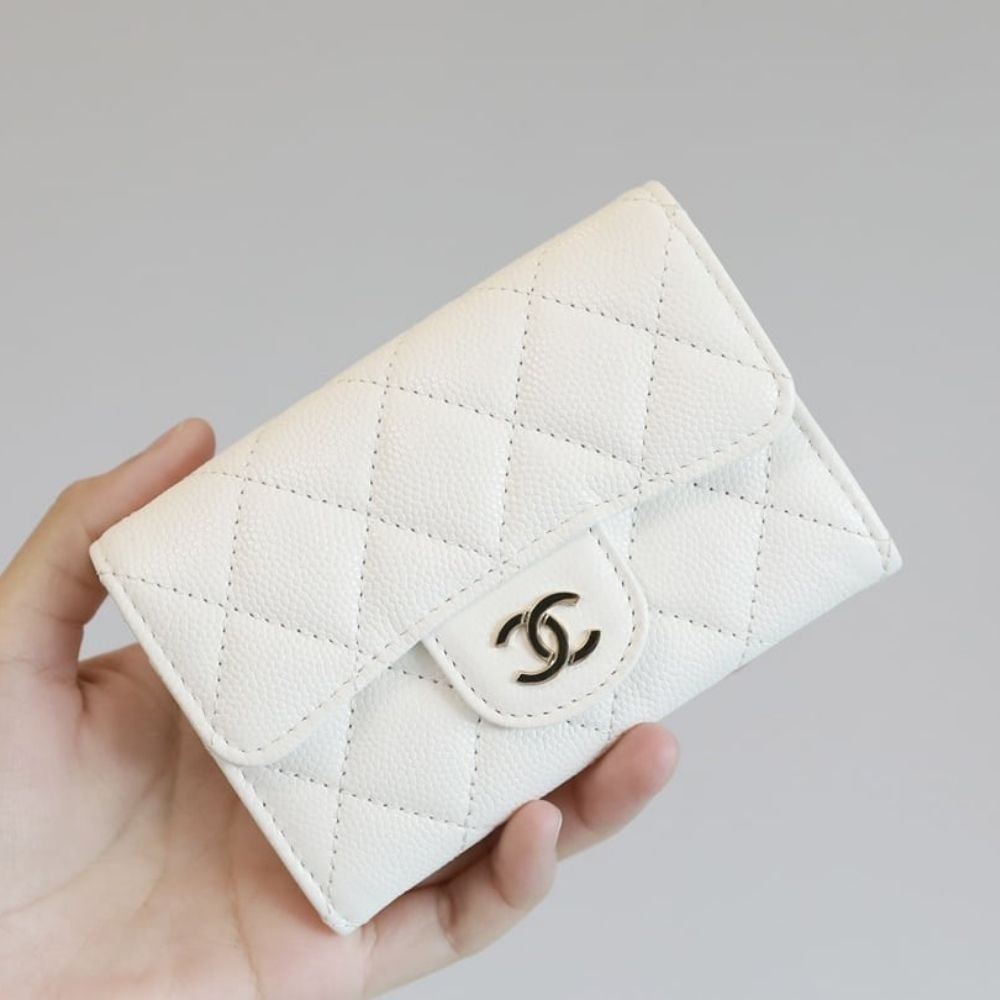 Chanel Classic Card Holder Wallet White 11Cm AP0214 B10583 10601