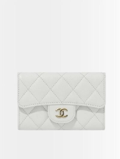 Chanel Classic Card Holder Wallet White 11Cm AP0214 B10583 10601