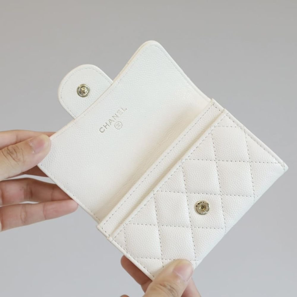 Chanel Classic Card Holder Wallet White 11Cm AP0214 B10583 10601